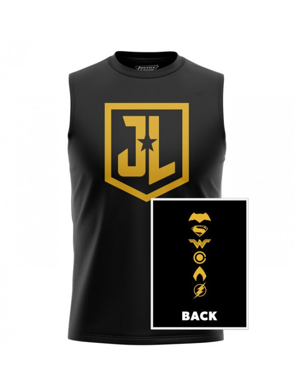 JL Character Logos - Justice League Official Sleeveless T-shirt